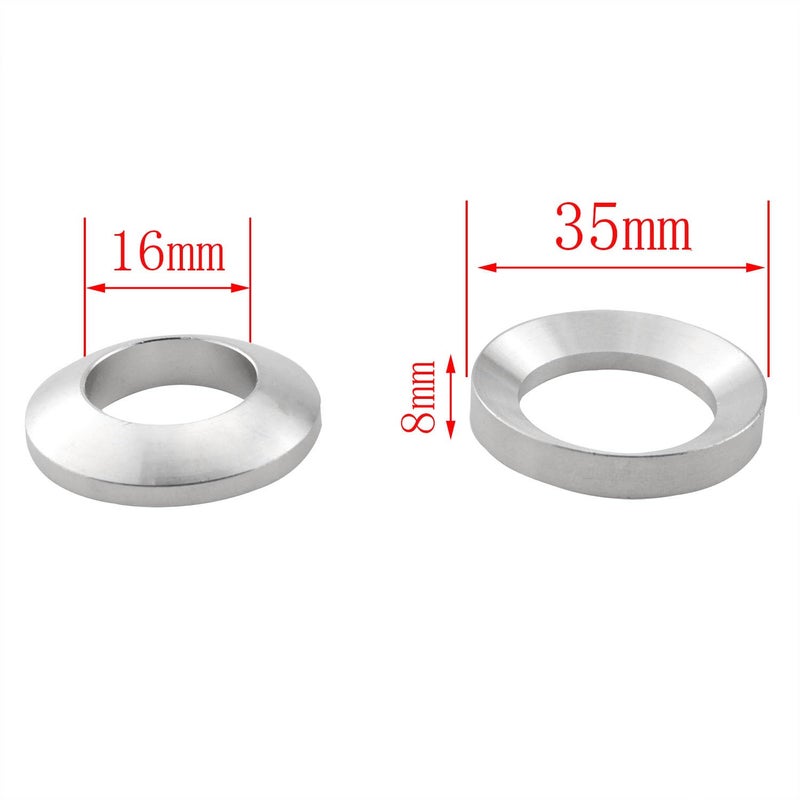 CHENJIN 1 Set Stainless Steel Self Aligning Spherical Washer Set Inner Diameter 5/8 x Outer Diameter 1-3/8 Concave Convex Washer Used for Molds Fixtures and Bench Grinders - Image 2